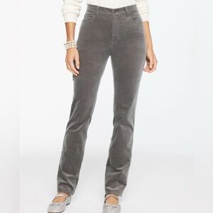 Talbots Gray Corduroy Straight Leg Pants Size 12P